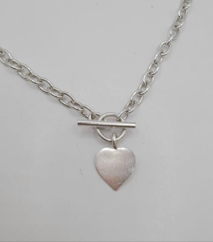 925 silver heart chain weighing 29.7g, featuring a delicate heart design, ideal for elegant jewelry collection.