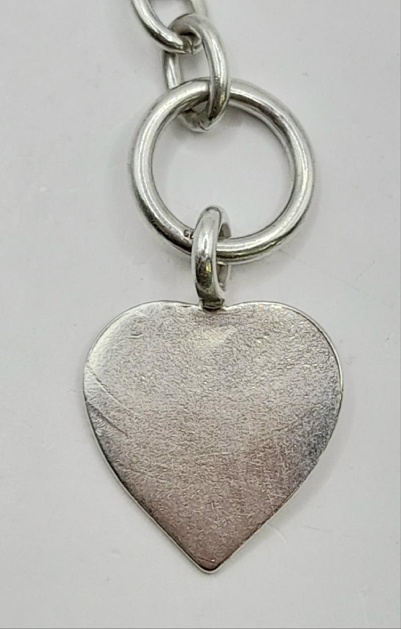 925 silver heart chain weighs 29.7g, featuring a delicate heart design, ideal for elegant jewelry collection.