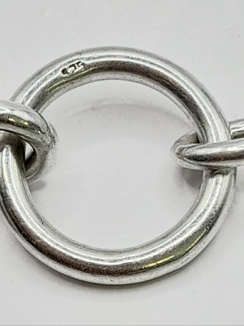 925 silver heart chain weighing 29.7g, featuring a delicate heart pendant, unbranded jewelry accessory.