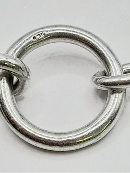 925 silver heart chain weighing 29.7g, featuring a delicate heart pendant, unbranded jewelry accessory.