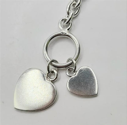 925 silver heart chain, unbranded, 16cm length, 37.9g, featuring a delicate heart charm and polished silver finish.