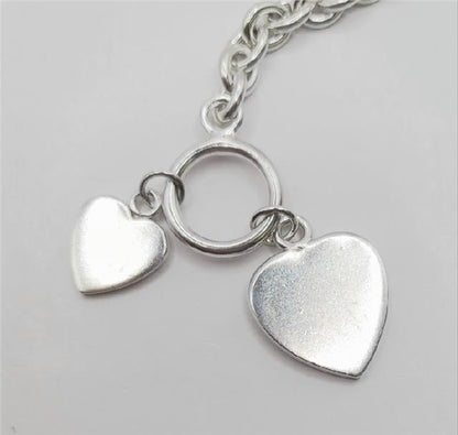 925 silver heart chain, 16cm length, 37.9g, unbranded, with detailed silver heart links visible in the image.