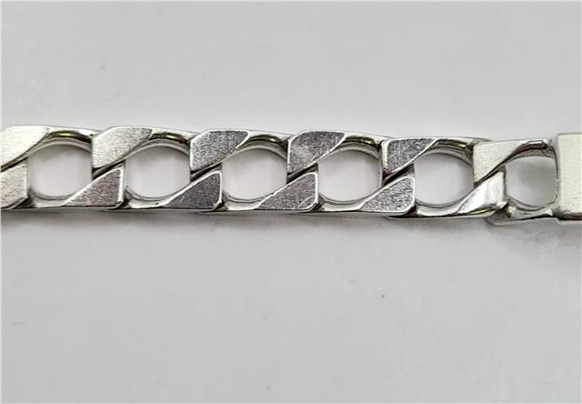 925 silver ID bracelet, unbranded, 8.2 inches long, lightweight 18.4g, sleek design for everyday wear.
