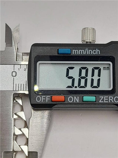 925 silver ID bracelet with a sleek design, weighs 18.4g, 8.2 inches long, unbranded jewelry accessory.