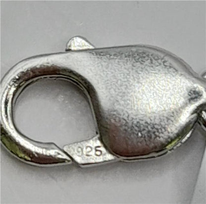 925 silver ID curb bracelet, 22cm length, unbranded, with a sleek chain design and secure clasp.
