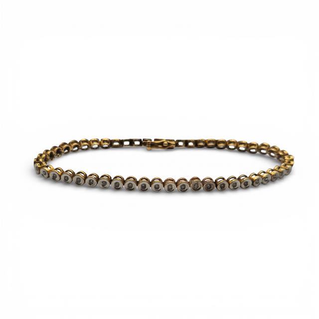 9ct diamond line bracelet with sparkling diamonds on a sleek silver chain, showcasing elegant jewelry design.