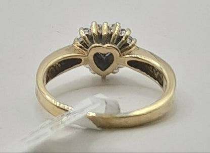 9ct diamond ring in size J1/2 with a 2.8g weight, featuring sparkling diamonds on a classic band.