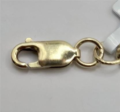 9ct gold bracelet weighing 12.6g and measuring 21cm, stylish unbranded jewelry with a sleek design.