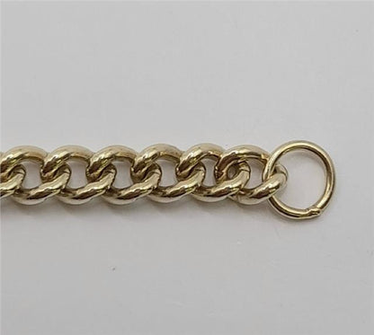 9ct gold bracelet weighing 12.6g and measuring 21cm, featuring a classic design and unbranded craftsmanship.