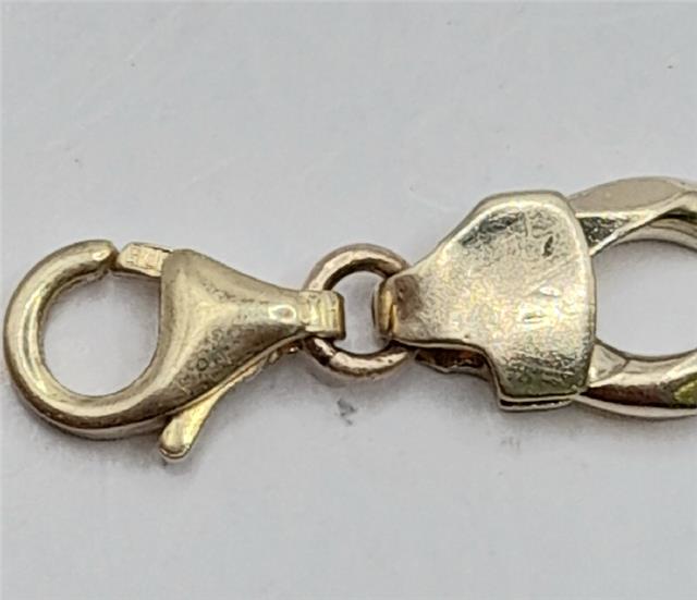 9ct gold curb bracelet, 21cm length, 12.9g, unbranded jewelry featuring classic gold curb link design