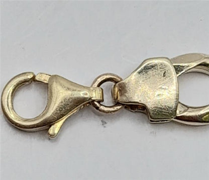 9ct gold curb bracelet, 21cm length, 12.9g, unbranded jewelry featuring classic gold curb link design