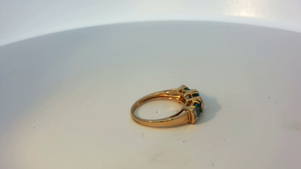 9ct gold ring in size L1/2, unbranded, with a smooth polished finish and classic band design.