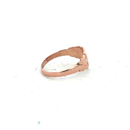 9ct gold ring in size O with a simple, elegant band, unbranded jewelry showcasing classic gold craftsmanship.