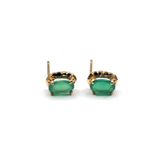 9ct gold stud earrings with a classic design, featuring a secure stud post and butterfly backing, unbranded jewelry.