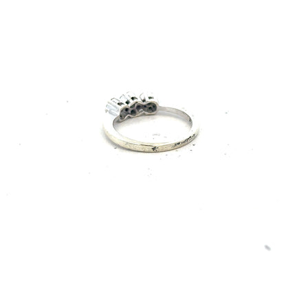 9ct white gold diamond ring with 25pts of diamonds in size I1/2, featuring a sleek and elegant design.