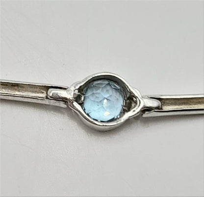 9ct white gold bracelet, 19cm length, 6.4g, unbranded, detailed chain design shown in the image.