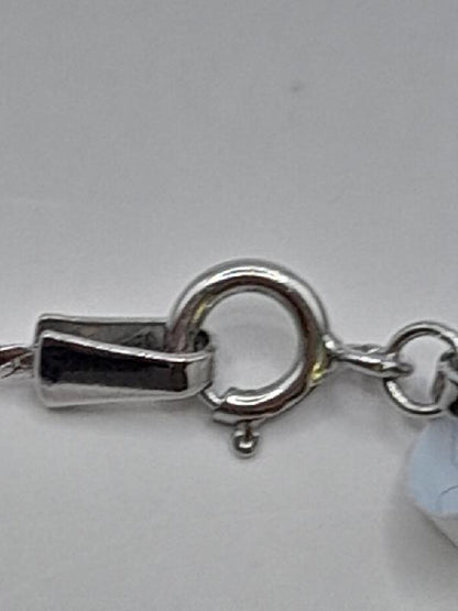 9ct white gold chain, 17-inch length, 5.1g, unbranded, with a sleek, polished finish and secure clasp.