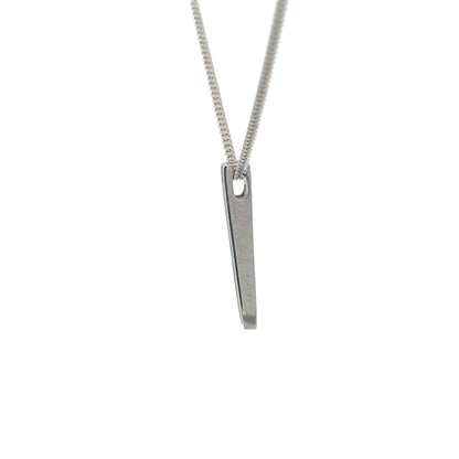 9ct white gold chain with an 18ct gold pendant featuring a 0.25 carat diamond, showcasing elegant jewelry design.