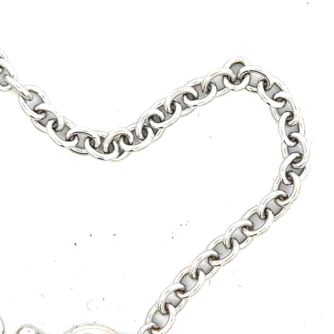 9ct white gold diamond bracelet with sparkling diamonds and delicate chain, weighing 5.4g, unbranded jewelry accessory.
