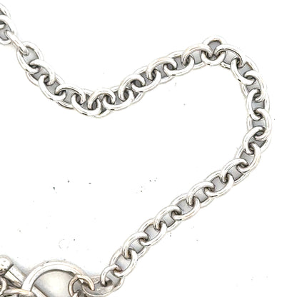 9ct white gold diamond bracelet with sparkling diamonds, weighing 5.4g, featuring a delicate and elegant design.