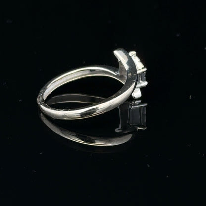 9ct white gold diamond cluster ring featuring a 10-point diamond, showcasing a sparkling and elegant jewelry design.