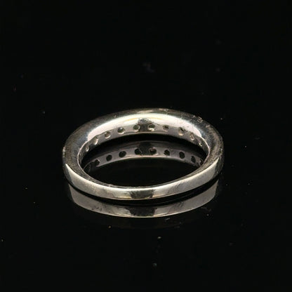 9ct white gold diamond ring in size J featuring a sparkling central diamond and elegant band design.