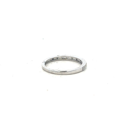 9ct white gold diamond ring size J1/2 with sparkling diamonds, elegant jewelry piece, unbranded.