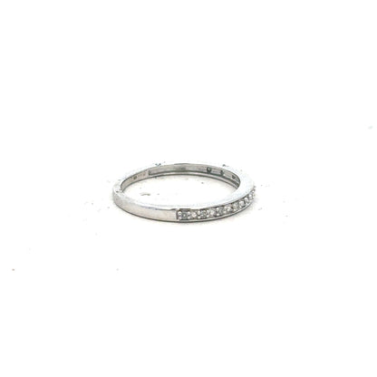 9ct white gold diamond ring size J1/2 with sparkling diamonds, elegant jewelry piece showcasing craftsmanship and fine design.