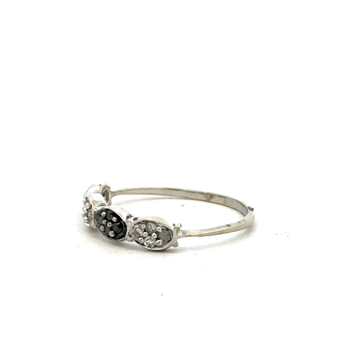9ct white gold diamond ring in size K1/2 featuring a sparkling diamond setting, unbranded jewelry piece.