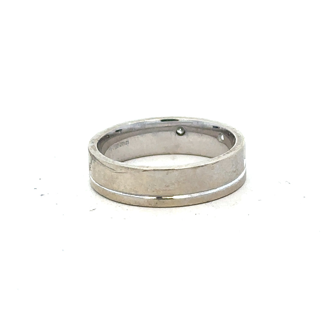9ct white gold diamond ring in size K1/2, featuring sparkling diamonds and a sleek design, perfect for elegant occasions.