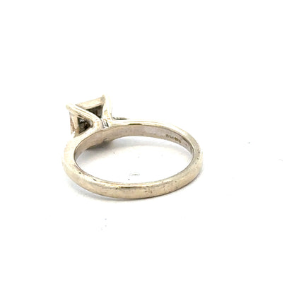 9ct white gold diamond ring in size L1/2, featuring a sparkling diamond setting on a sleek band.
