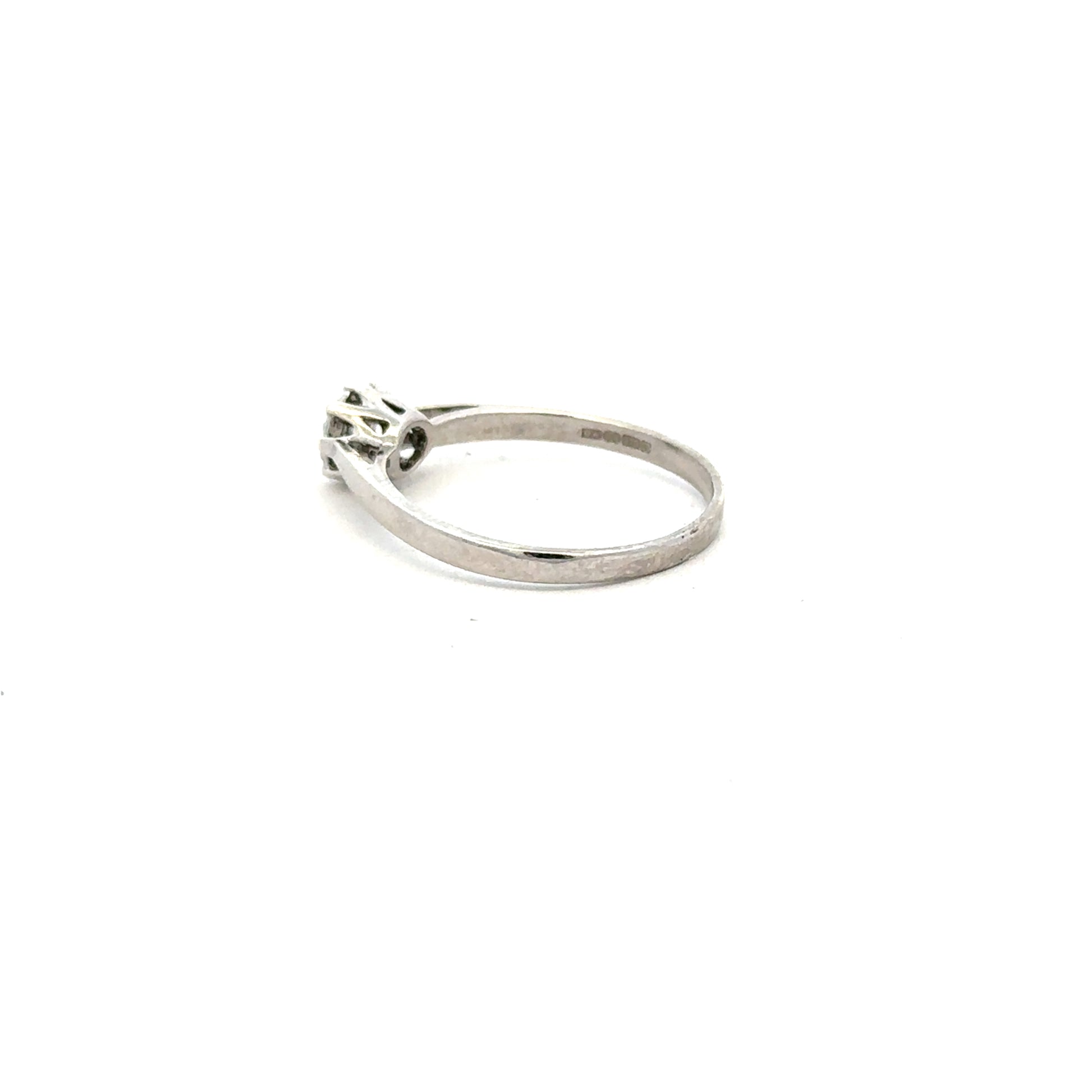 9ct white gold diamond ring in size N with sparkling diamonds, showcasing a elegant and classic jewelry design.