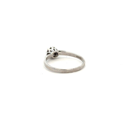 9ct white gold diamond ring in size N with sparkling diamonds, featuring a sleek and elegant design.
