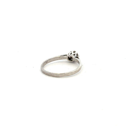 9ct white gold diamond ring size N with sparkling diamonds, elegant jewelry piece showcasing a sleek design and fine craftsmanship.
