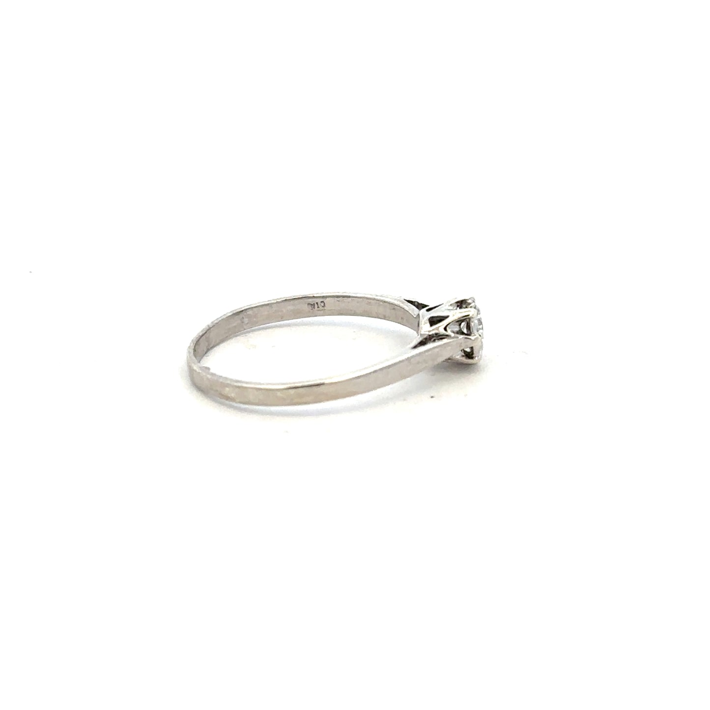 9ct white gold diamond ring in size N with sparkling diamonds, showcasing a delicate and elegant jewelry design.