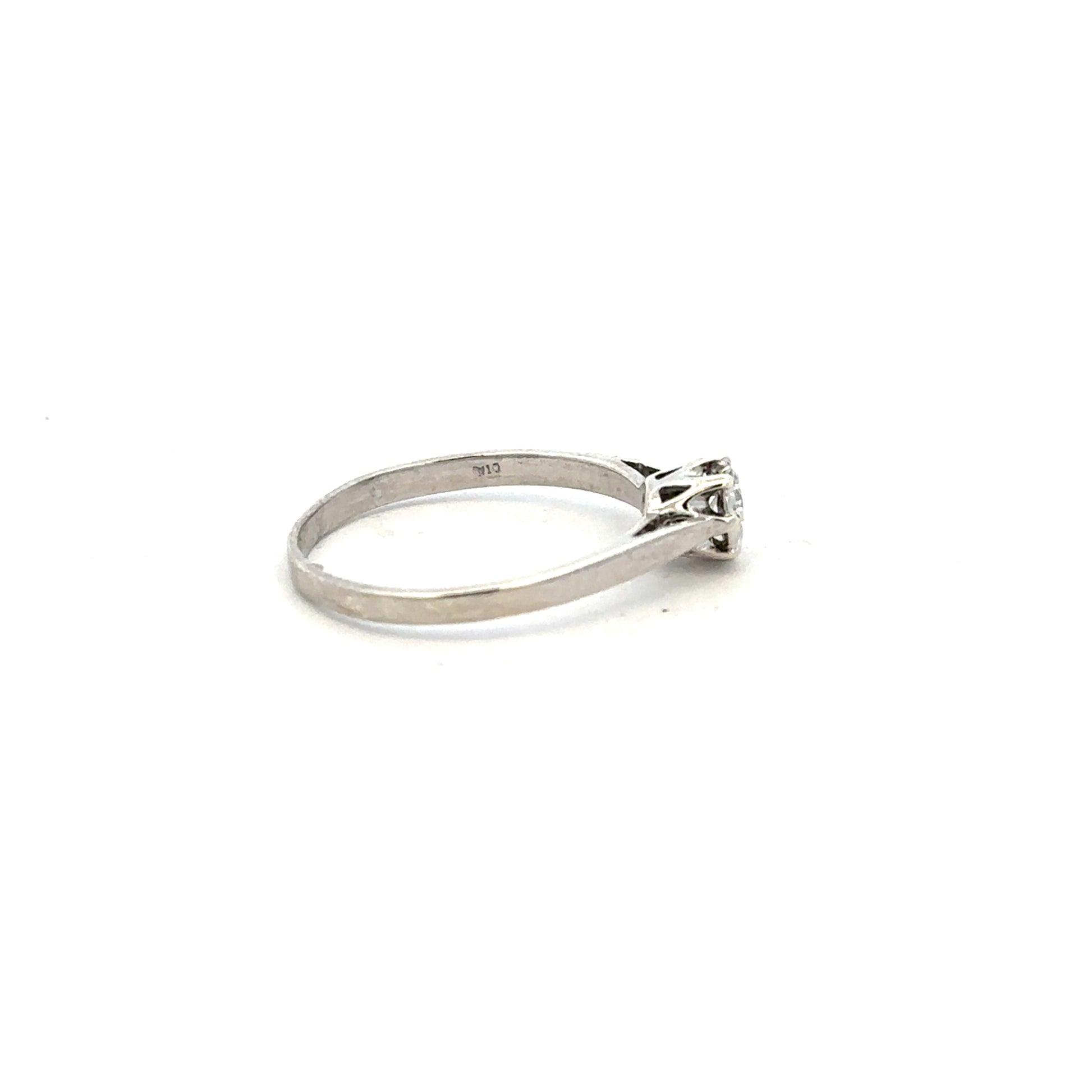 9ct white gold diamond ring in size N with sparkling diamonds, showcasing a delicate and elegant jewelry design.