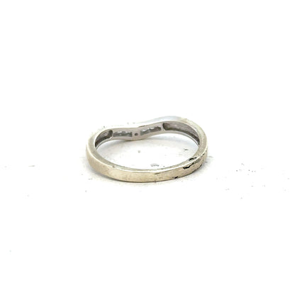 9ct white gold diamond ring in size P with sparkling diamonds, showcasing elegant craftsmanship and fine jewelry details.