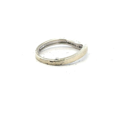 9ct white gold diamond ring in size P with sparkling diamonds, unbranded jewelry showcasing elegant craftsmanship.