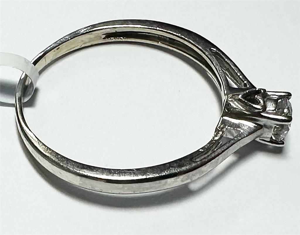 9ct white gold diamond ring in size Q1/2 with sparkling diamonds and elegant design, unbranded jewelry.