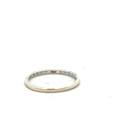9ct white gold diamond ring in size S with sparkling diamonds, featuring a sleek and elegant design.