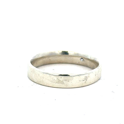 9ct white gold diamond ring in size V with sparkling diamonds, featuring a sleek and elegant design.