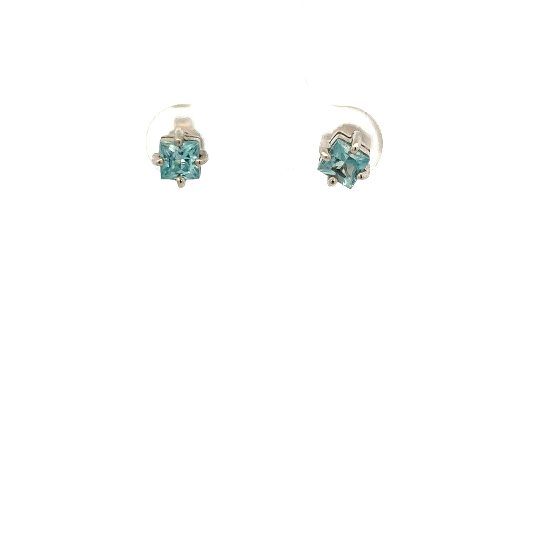 9ct white gold earrings weighing 1.3g, featuring a sleek and elegant design, ideal for enhancing everyday or special occasion outfits.