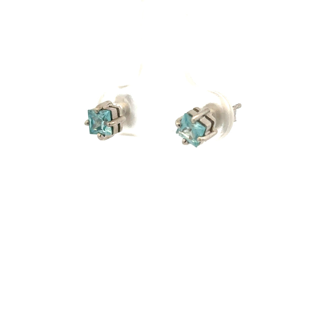 9ct white gold earrings weighing 1.3g, featuring a simple elegant design, unbranded jewelry for everyday wear.