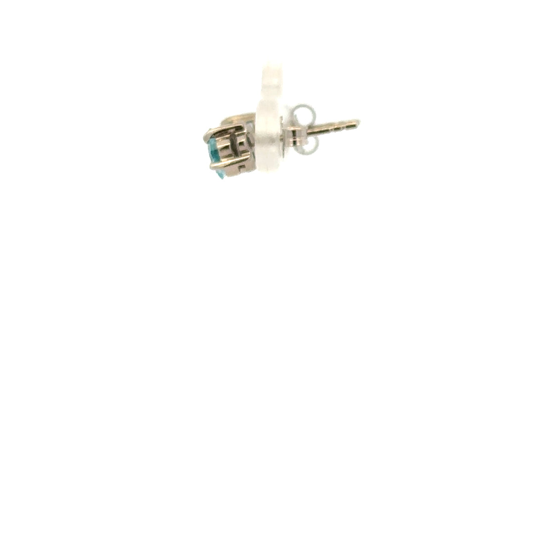 9ct white gold earrings weighing 1.3g, featuring a sleek, polished design with elegant craftsmanship.