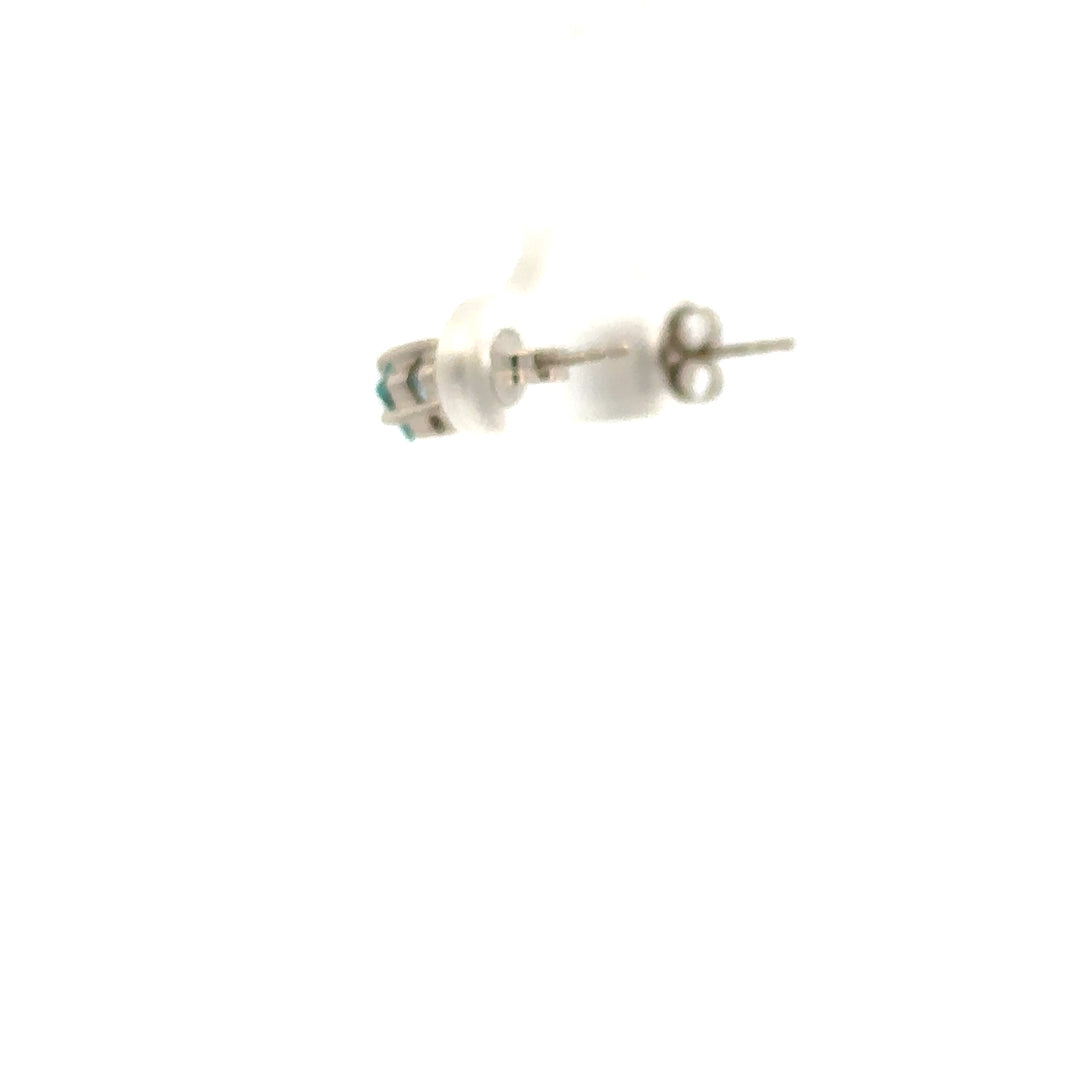 9ct white gold earrings weighing 1.3g, featuring a simple and elegant design, displayed on a plain background.
