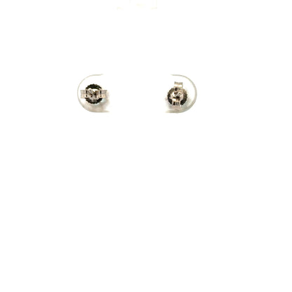 9ct white gold earrings weighing 1.3g, featuring a sleek, elegant design with a polished finish.