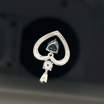 9ct white gold pendant weighing 1.2g, featuring a sleek design, displayed on a neutral background for elegant presentation.