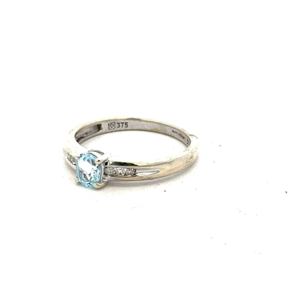 9ct white gold ring in size L with a smooth band, styled simply, unbranded jewelry for elegant everyday wear.