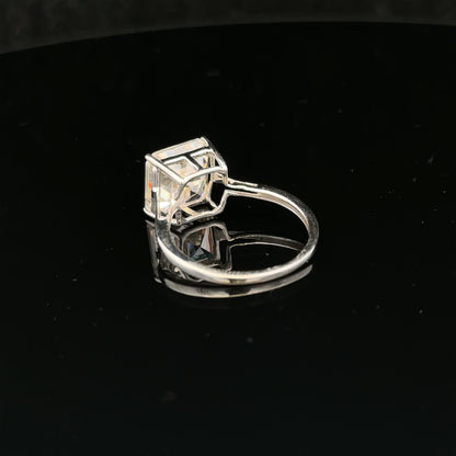 9ct white gold ring in size L with a smooth band, unbranded jewelry featuring a sleek, polished finish.