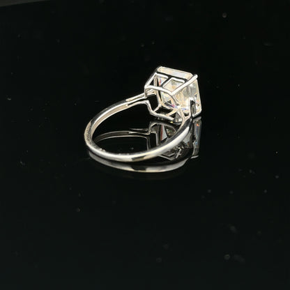 9ct white gold ring in size L, featuring a smooth polished band, unbranded jewelry ring for everyday wear.